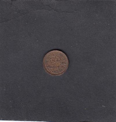 Beschrijving: 1/2 Cent WILHELMINA 